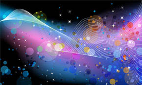 Abstract Star Light Wave Line Vecto
